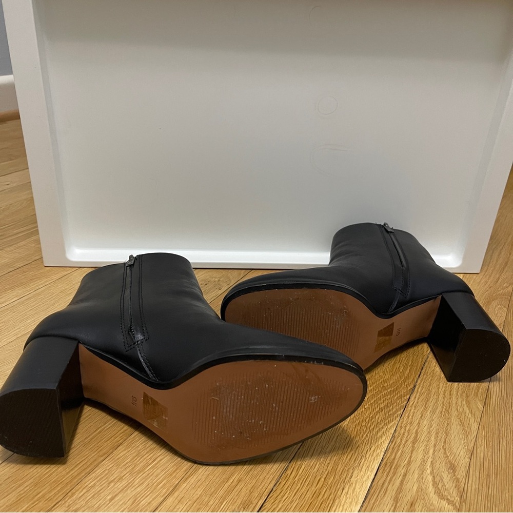 Madewell Elegant Black Heeled Ankle Booties Boots - Picture 2 of 8